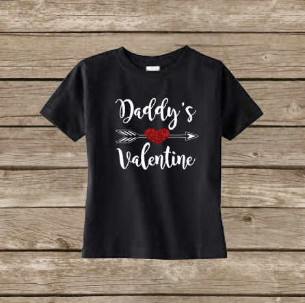 Daddy's Valentine, Baby Girl Onesie Shirt, Happy Valentine's Day – RKCreativeImpressions